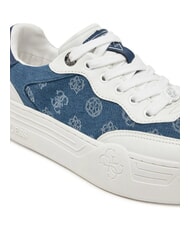 GUESS SWOLE2 Plateau-Sneaker mit Denim-Eins&auml;tzen Blau - Damenschuhe - 4