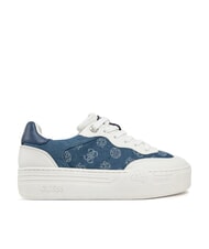 GUESS SWOLE2 Plateau-Sneaker mit Denim-Eins&auml;tzen Blau - Damenschuhe - 2