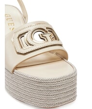 GUESS TANVEE Espadrillesandalen mit hohem Keilabsatz creme/gold - Damenschuhe - 4