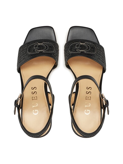 GANIKA Hohe Sandalen mit Bastband SCHWARZ - Damenschuhe