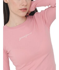 GUESS JEANS EMBRO Lang&auml;rmliges geripptes T-Shirt leichtes Rosa - T-Shirts und Tops f&uuml;r Damen - 3