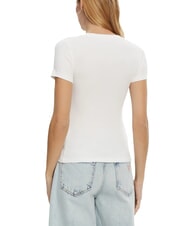 GUESS JEANS EMBRO SLIM Geripptes Kurzarm-T-Shirt - T-Shirts und Tops f&uuml;r Damen