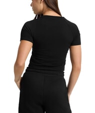 GUESS JEANS LOGO CALIFORNIA Kurz&auml;rmliges, kurzes Stretch-T-Shirt - T-Shirts und Tops f&uuml;r Damen