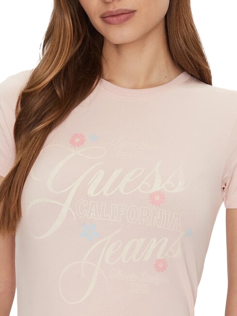 FLOWER Slim Fit Kurzarm-T-Shirt err&ouml;tende Baumwolle - T-Shirts und Tops f&uuml;r Damen