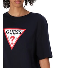 GUESS JEANS ICONIC Kurzarm-T-Shirt mit entspannter Passform gewagter Ozean - T-Shirts und Tops f&uuml;r Damen - 3
