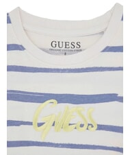 GUESS KIDS Gestreiftes Kurzarm-T-Shirt blau grau Fantasie - Kinder-T-Shirt - 3