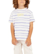 GUESS KIDS Gestreiftes Kurzarm-T-Shirt blau grau Fantasie - Kinder-T-Shirt - 4
