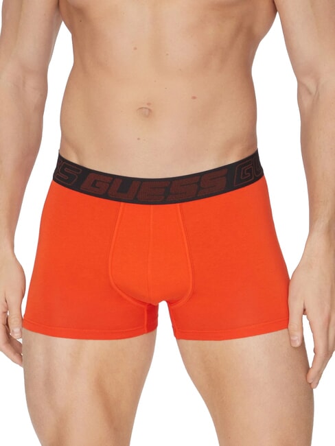 JOE 3 mehrfarbige Boxershorts Lavaschwarz Orange - Herrenslip