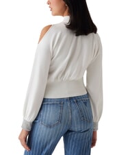 GUESS BLING Rollkragenpullover mit ausgeschnittenen Strass-B&uuml;ndchen dovwhi - Damenpullover - 2