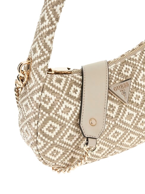 RIANEE Mini-Hobo-Tasche aus Webstoff Taupe - Damentaschen