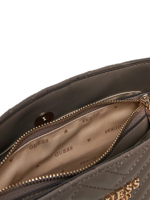 ANNING Gesteppte Umh&auml;ngetasche dunkles Taupe - Damentaschen