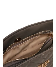 GUESS ANNING Gesteppte Umh&auml;ngetasche dunkles Taupe - Damentaschen - 3