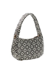GUESS RIANEE Mini-Hobo-Tasche aus Webstoff SCHWARZ - Damentaschen - 3