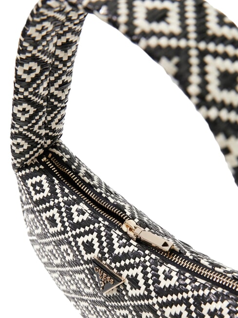 RIANEE Mini-Hobo-Tasche aus Webstoff SCHWARZ - Damentaschen