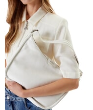 GUESS EVA Umh&auml;ngetasche aus Leder optisches Wei&szlig; - Damentaschen - 5