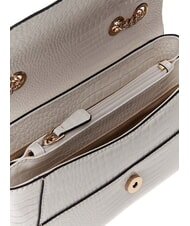 GUESS SILVYE Wandelbare Tasche mit Krokodil-Print Wei&szlig; - Damentaschen - 5