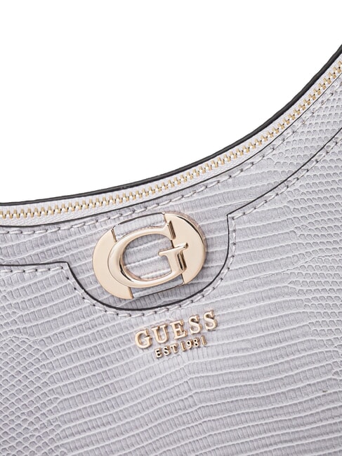 ORLINA Schultertasche mit Eidechsen-Print Lavendelgrau - Damentaschen