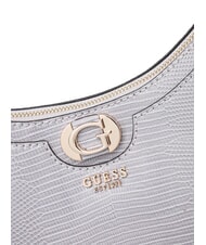 GUESS ORLINA Schultertasche mit Eidechsen-Print Lavendelgrau - Damentaschen - 4