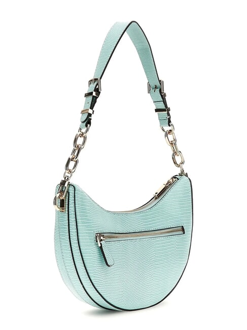 ORLINA Schultertasche mit Eidechsen-Print Meerwasser - Damentaschen