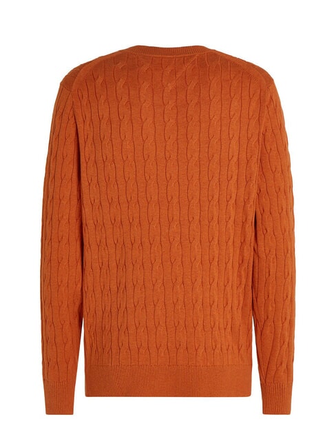 TH  Pullover mit Rundhalsausschnitt Orange Donnerheide - Herrenpullover