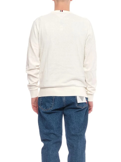 PIMA Pullover mit Rundhalsausschnitt aus Kaschmirmischung Elfenbein - Herrenpullover