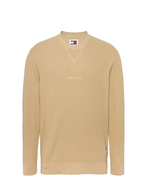 TH JEANS Pullover mit Rundhalsausschnitt sanftes Gold - Herrenpullover