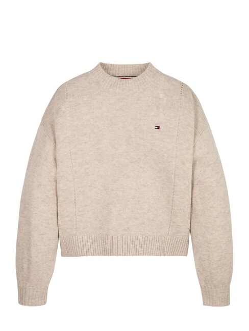 TH KIDS Wollpullover mit Rundhalsausschnitt Merino Melange - Kinderpullover