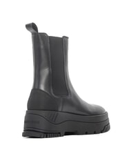 TOMMY HILFIGER TH JEANS  Hohe Stiefeletten aus Leder Schwarz - Damenschuhe - 3