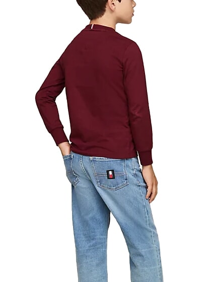 TH KIDS Lang&auml;rmliges Baumwoll-T-Shirt tiefrot - Kinder-T-Shirt