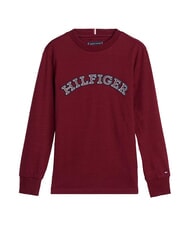 TOMMY HILFIGER TH KIDS Lang&auml;rmliges Baumwoll-T-Shirt tiefrot - Kinder-T-Shirt - 3