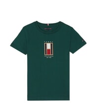 TOMMY HILFIGER TH KIDS Kinder-Baumwoll-T-Shirt Ziergr&uuml;n - Kinder-T-Shirt - 3