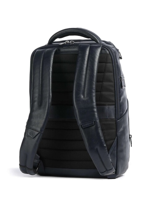 W136 14" Laptop-Rucksack aus Leder Blau - PC-Rucks&auml;cke