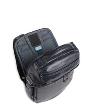 PIQUADRO W136 14" Laptop-Rucksack aus Leder Blau - PC-Rucks&auml;cke - 3