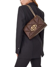 LOVE MOSCHINO EMBOSSED Umh&auml;ngetasche / Crossbody Bag Schokolade - Damentaschen - 5