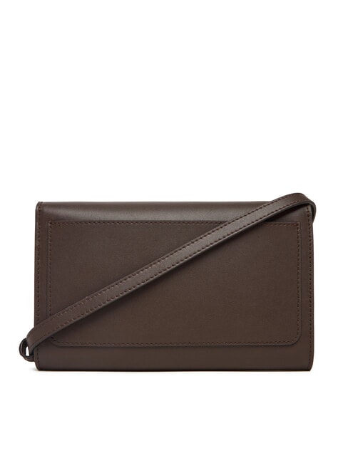 SFERA Mini-Umh&auml;ngetasche aus Leder Schokolade - Damentaschen