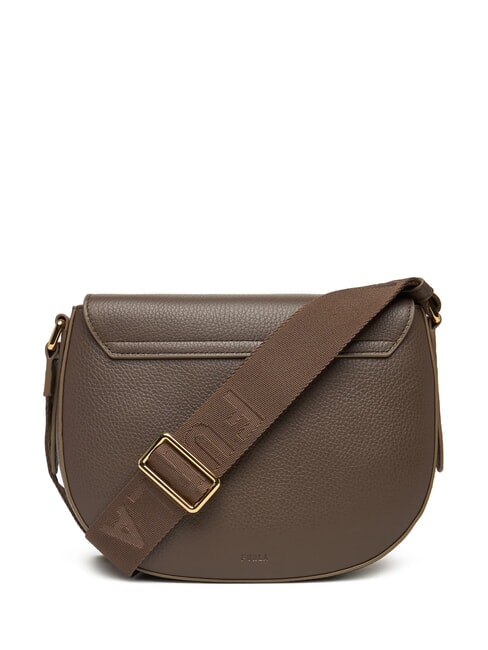 LOTUS Ledertasche mit Logo-Schultergurt Mahagoni/Mahagonit&ouml;ne - Damentaschen