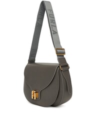FURLA LOTUS Ledertasche mit Logo-Schultergurt urbanes Grau/urbane Graut&ouml;ne - Damentaschen - 2