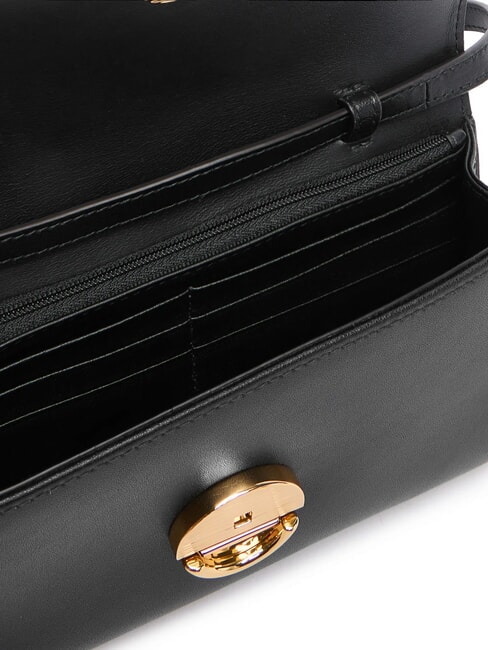 SFERA Mini-Umh&auml;ngetasche aus Leder Schwarz - Damentaschen