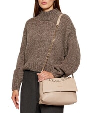 LIUJO MEHMET Zweifarbige Umh&auml;ngetasche mit Kette NEUTRAL - Damentaschen - 5