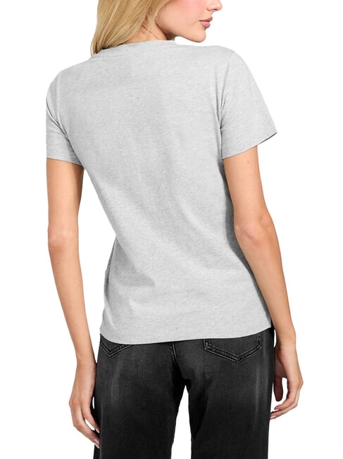 SS CN KRYSTAL TRIANGLE Kurzarm-T-Shirt mit Nieten und Strass hellmeliert grau m - T-Shirts und Tops f&uuml;r Damen