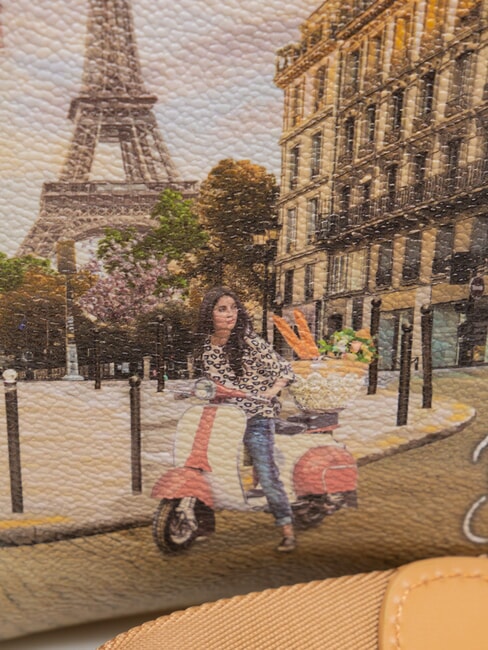 YESBAG Flache Umh&auml;ngetasche Schleier Paris - Damentaschen