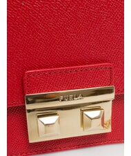 FURLA BELLA  Mini-Umh&auml;ngetasche aus Leder Venezianisches Rot - Damentaschen - 3