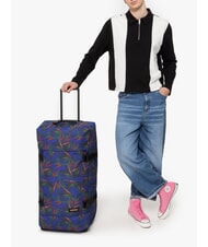 EASTPAK TRANVERZ L Gro&szlig;er Trolley Brize Palm Navy - Halbharte Trolleys - 6