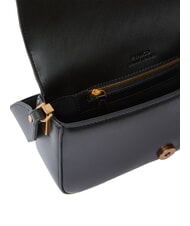 PINKO LOVE ONE SLOUCHY Mini-Umh&auml;ngetasche aus Leder schwarz-antikgold - Damentaschen - 3