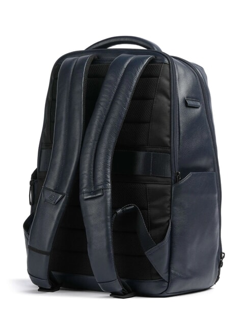 RUSSEL Lederrucksack f&uuml;r 15,6"-Laptop Blau - PC-Rucks&auml;cke