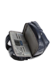 PIQUADRO RUSSEL Lederrucksack f&uuml;r 15,6"-Laptop Blau - PC-Rucks&auml;cke - 5