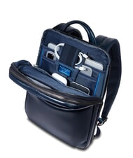 PIQUADRO BLUE SQUARE 14" Laptop-Rucksack aus Leder Blau - PC-Rucks&auml;cke - 4