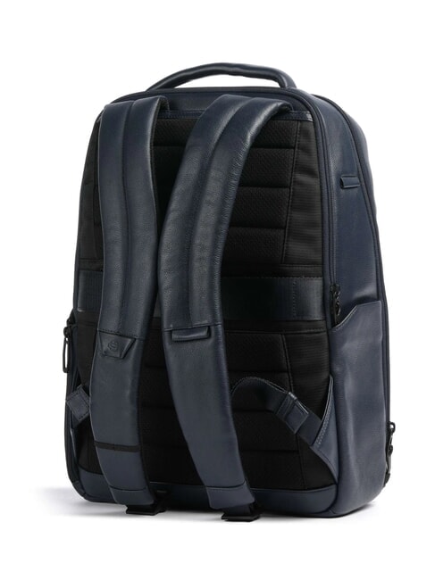 RUSSEL 14" Laptop-Rucksack aus Leder Blau - PC-Rucks&auml;cke