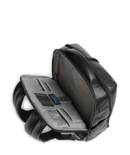 PIQUADRO RUSSEL 14" Laptop-Rucksack aus Leder Schwarz - PC-Rucks&auml;cke - 4