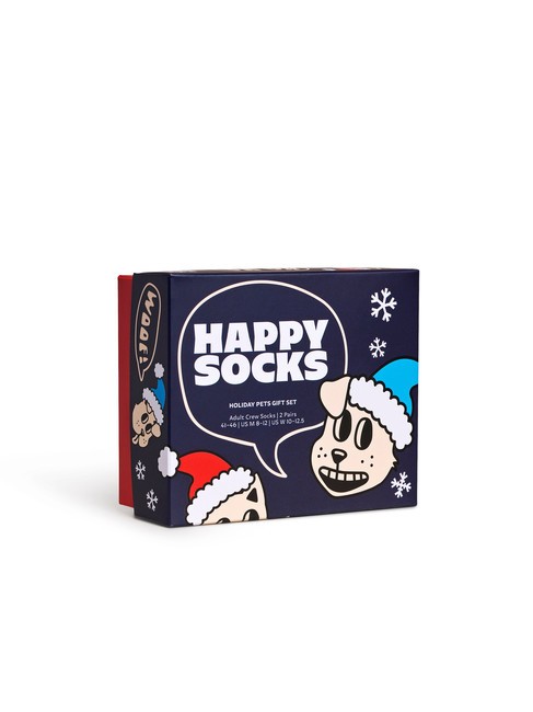 HOLIDAY CAT&DOG Geschenkset mit 2 Paar Socken Blau - Herrensocken/Herrenstr&uuml;mpfe
